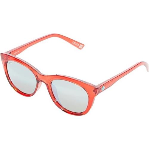 Spy Optic Boundless Round Cat-eye Sunglasses Color and Contrast Enhancing Lens - Frame: Red, Lens: Blue