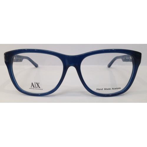 Armani Exchange AX 237 Blue Bbo Big Plastic Eyeglasses Frame 53MM