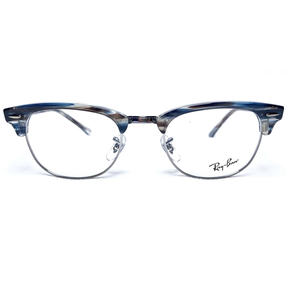 Ray Ban Clubmaster RB5154 5750 Striped Grey/blue Eyeglasses Frames 49/21 140 - Blue/Grey Striped, Frame: Gray, Manufacturer: