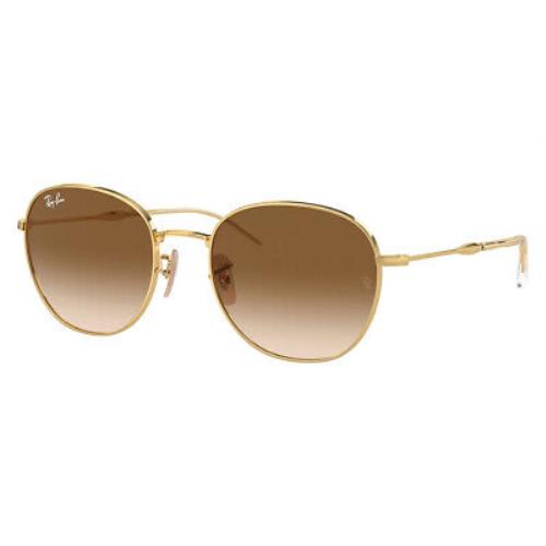 Ray-ban RB3809 Sunglasses Unisex Gold / Clear/brown 53mm