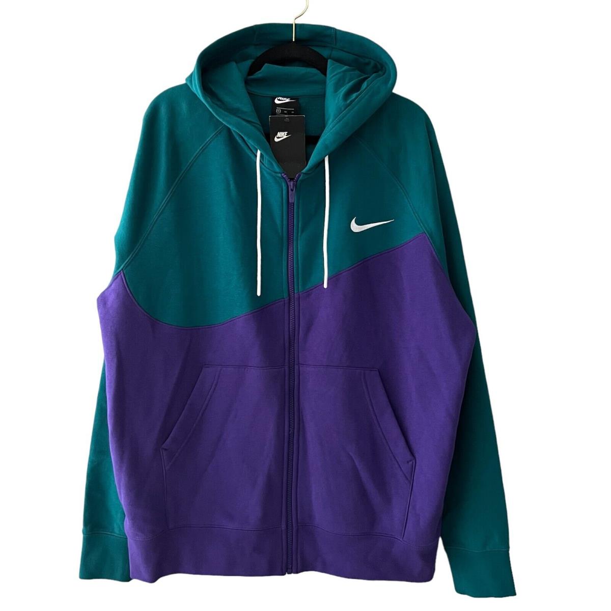 Nike Hoodie Size XL Swoosh Colorblock Activewear Athleisure Fitness Retro