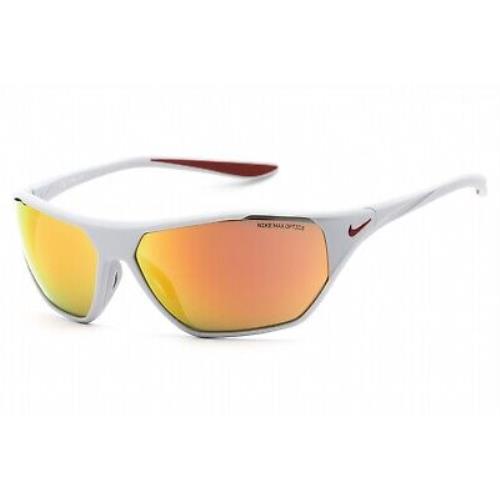 Nike Aero Drift M DQ0997 013 Sunglasses Matte Gray Frame Orange Mirror