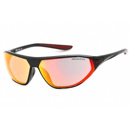 Nike Aero Swift M DQ0993 011 Sunglasses Black Frame Red Mirror Lenses 65mm