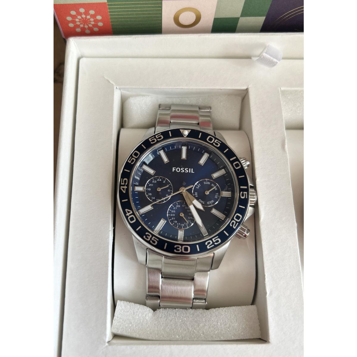 Fossil Couple Set His Her Silver Stainless Steel Watch Bannon