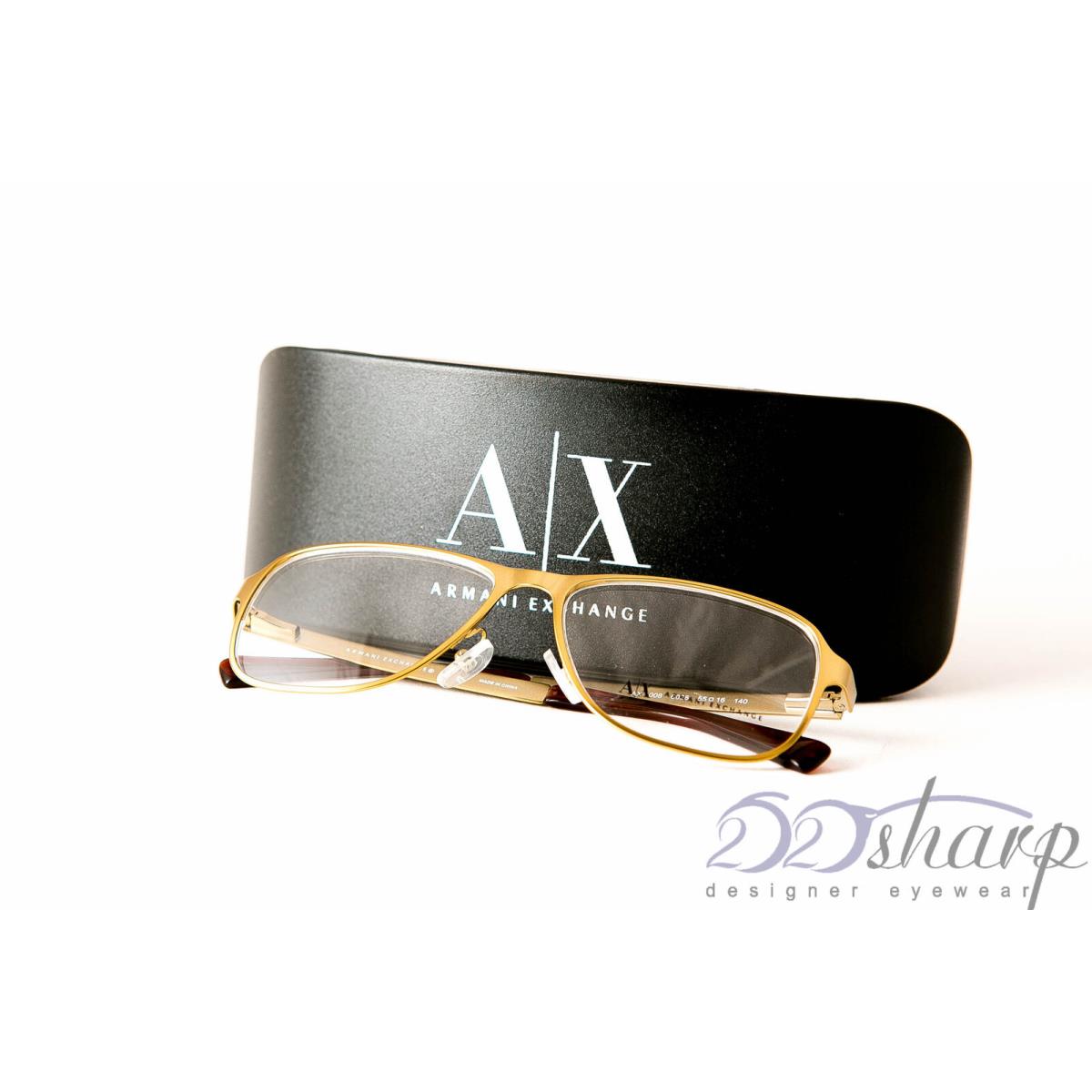 Armani Exchange Eyeglasses-ax 1008 6026 Satin Light Gold