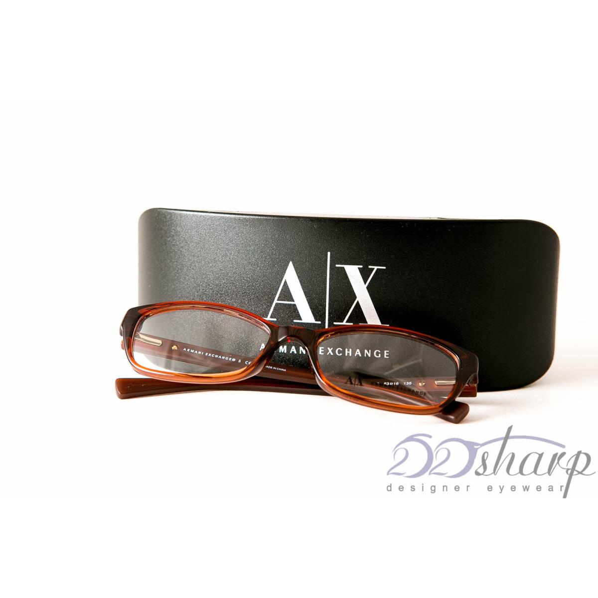 Armani Exchange Eyeglasses-ax 3009 8063 Brown Transparant