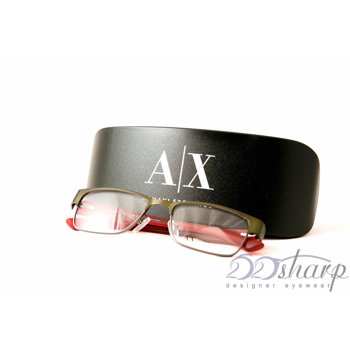 Armani Exchange Eyeglasses-ax 1012 6049 Olive/satin Gunmetal