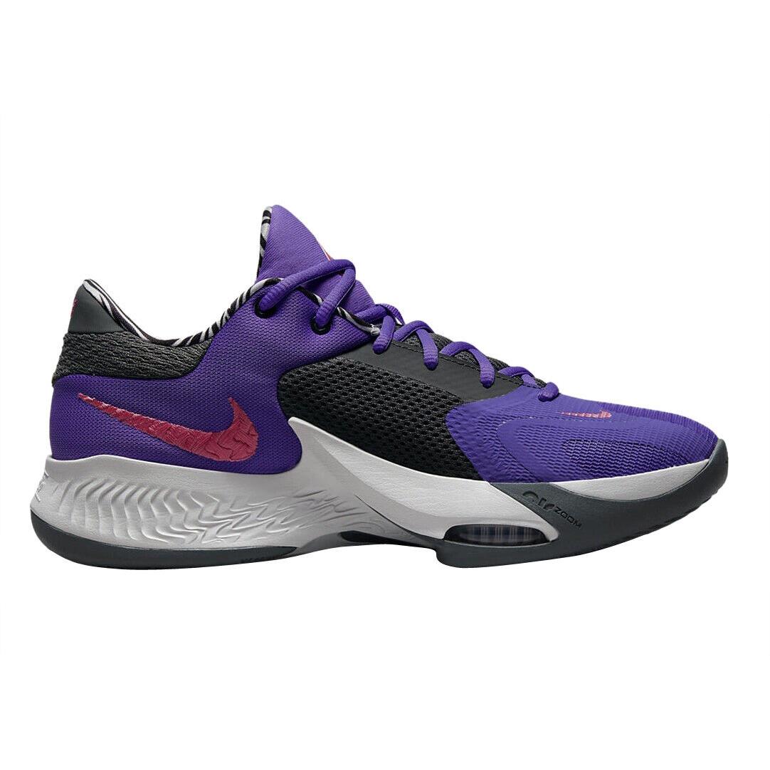 Nike Zoom Freak 4 DO9680-500 Men`s Purple/black Basketball Sneaker Shoes NR4257 - Purple/Black