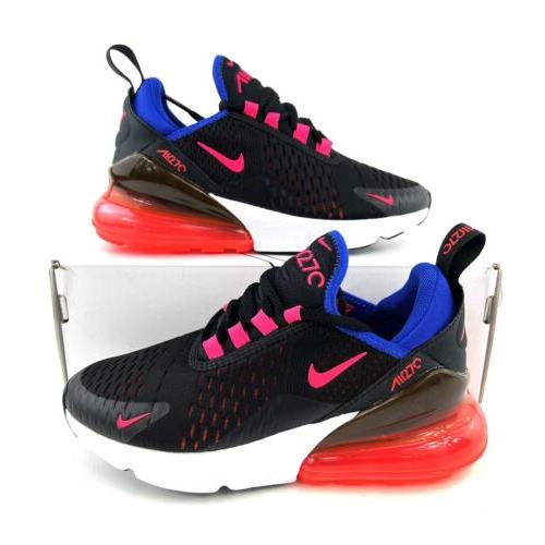 Nike Air Max 270 Black Bright Crimson Women`s Size 5 Sneakers Shoes DZ4407-600