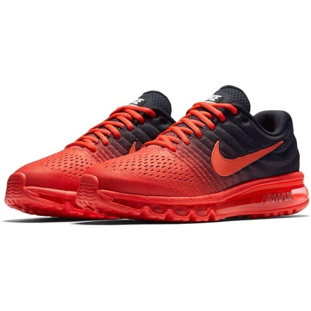 Nike Air Max 2017 849559-600 Mens Bright Crimson/black Road Running Shoes ANK326