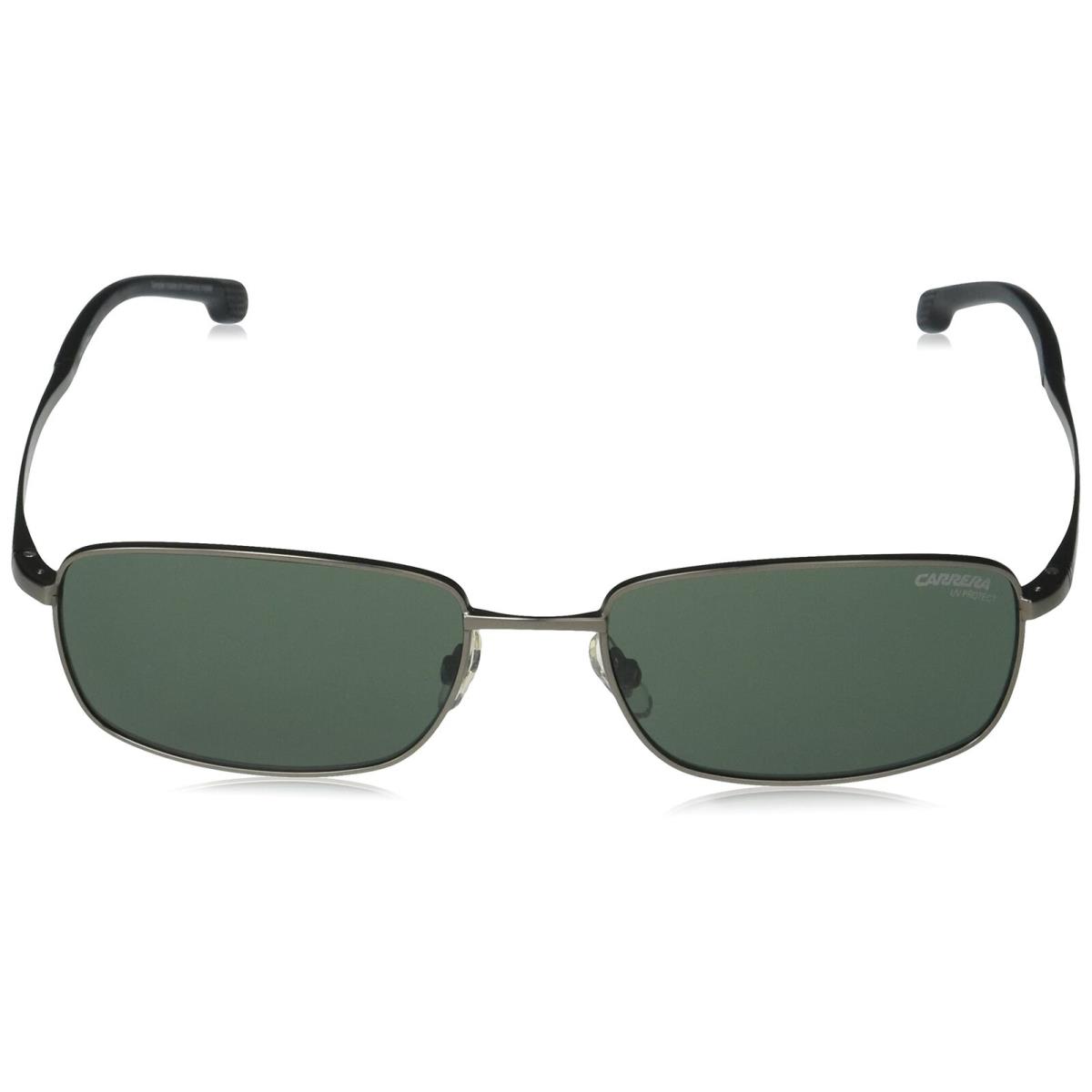 Carrera 8043/S R80QT Matte Dark Ruthenium Sunglasses with Green Lenses