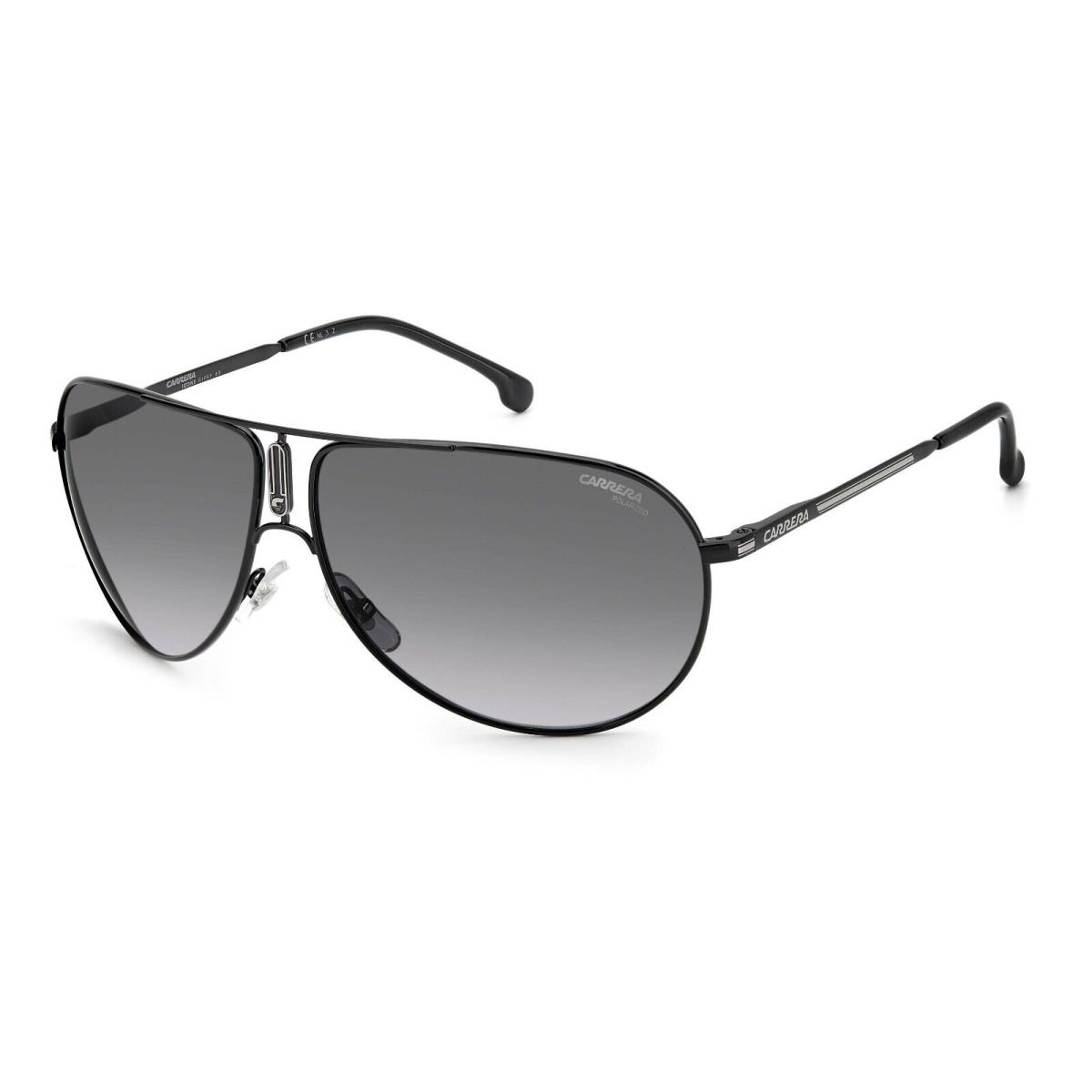 Carrera Gipsy65 807WJ Black Aviator Gray Polarized 64-11-135 Sunglasses