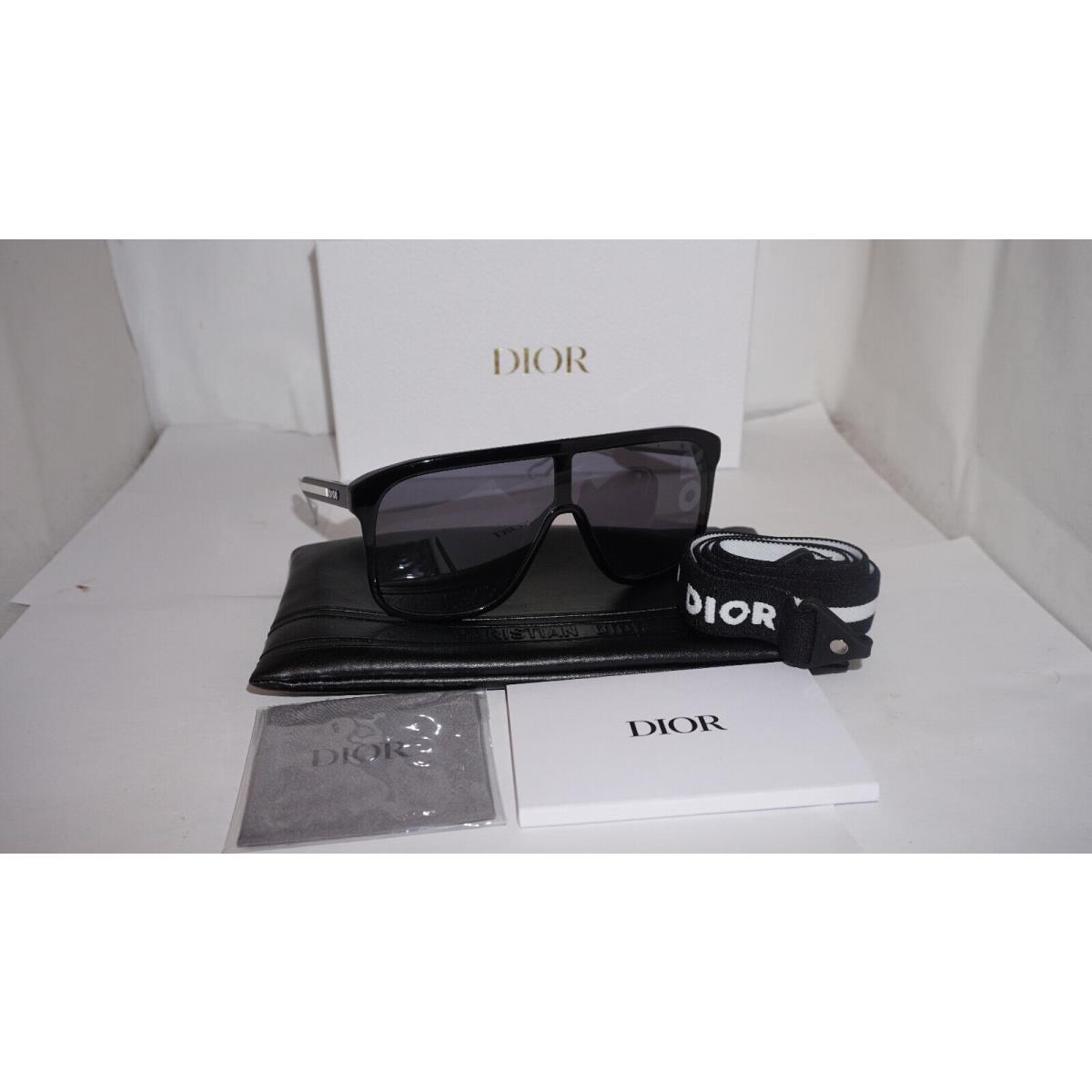 Christian Dior Sunglasses Shield Black Grey Diorfast M1I 10A8 136 0 145