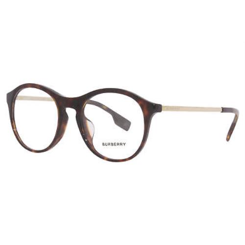 Burberry B2287F 3002 Eyeglasses Frame Women`s Dark Havana Full Rim Round 50mm