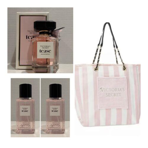 Victoria`s Secret Tease Eau de Parfum 3.4 Fl.oz. /fragrance Mist 2 /tote Bag