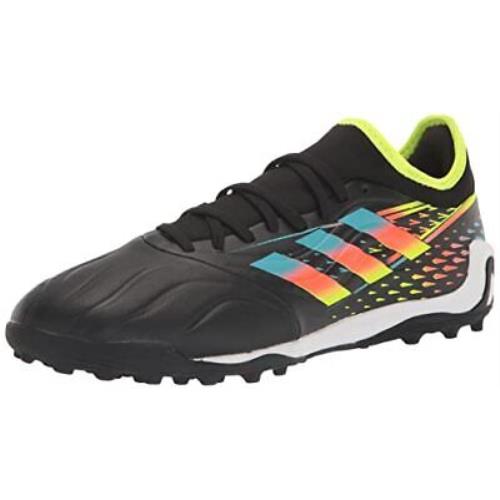 Adidas Unisex Copa Sense.3 Turf Soccer Shoe Black Solar Yellow 11.5 US Men - Black