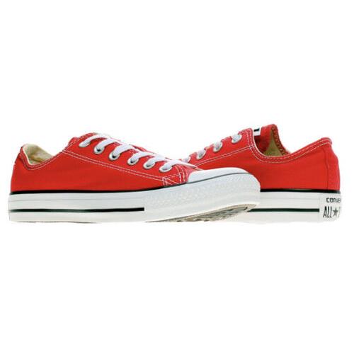 Converse Chuck Taylor All Star Low Top Shoes Sneakers Unisex- 9.5M/ 11.5 W- Red