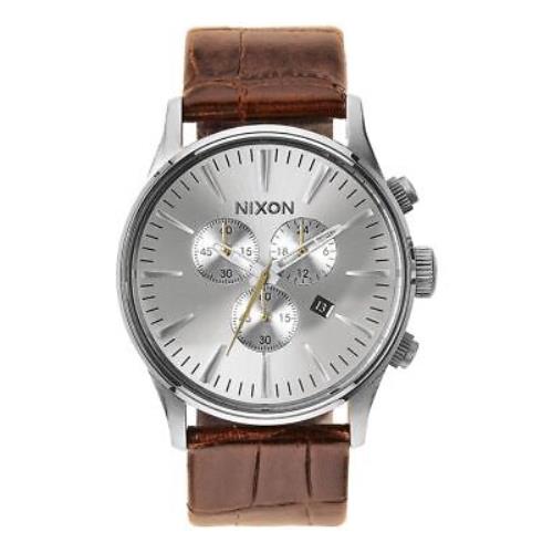 Nixon The Sentry Chrono Leather Watch