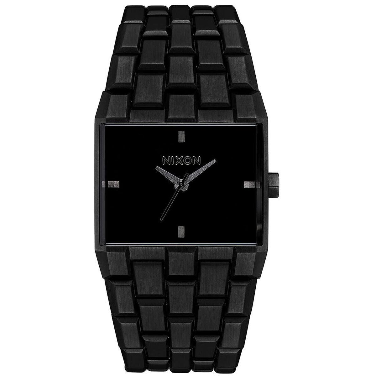 Nixon Women`s Watch Ticket Quartz Black IP Stainless Steel Bracelet A1262001