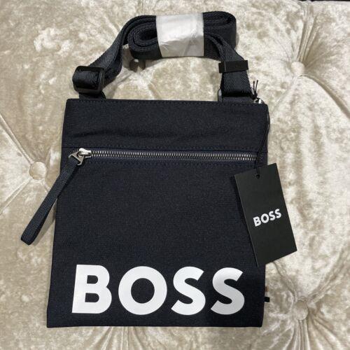 Hugo Boss Pixel Logo Navy Blue Envelope Sling Shoulder Bag