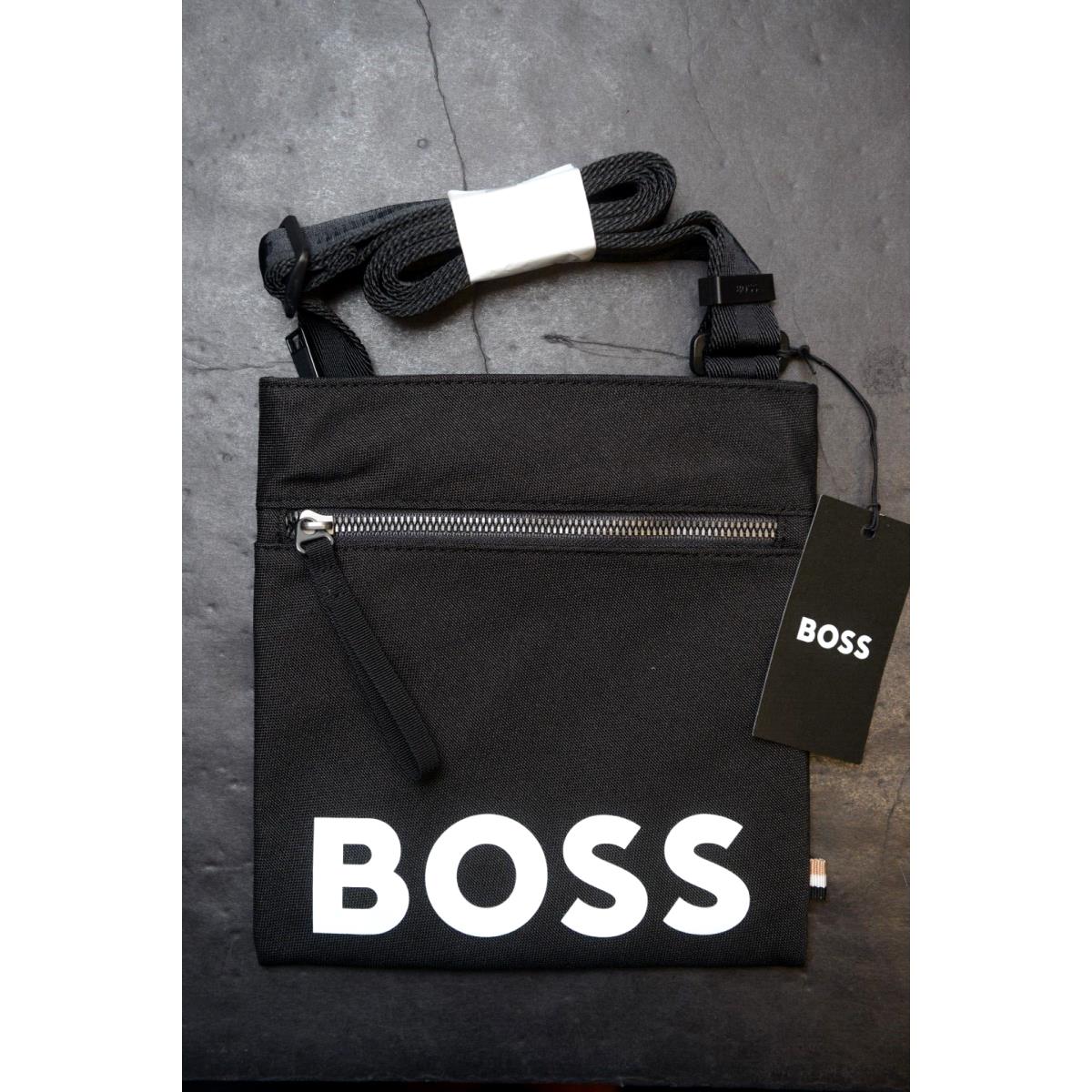 Hugo Boss Pixel Logo Recycled Material Black Envelope Sling Shoulder Bag