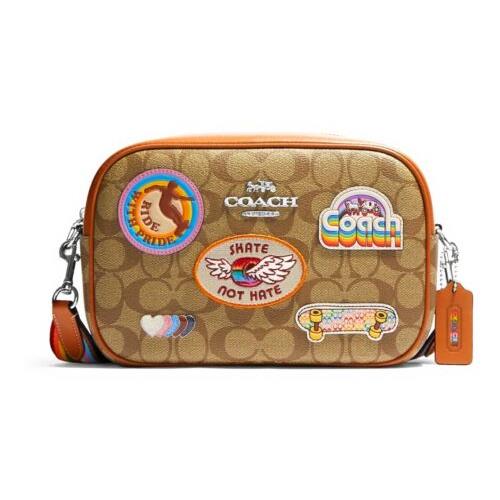 Coach Jamie Camera Bag In Signature Canvas with Patches