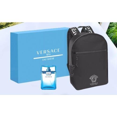 Versace Mens Eau Fraiche 2-PC Gift Set Eau De Toilette Backpack