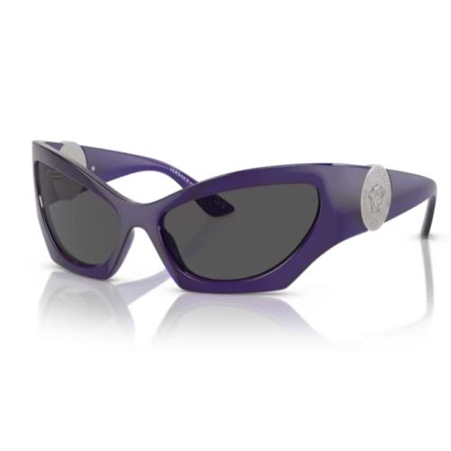 Versace VE4450 541987 Violet/dark Grey Cat-eye Women`s Sunglasses