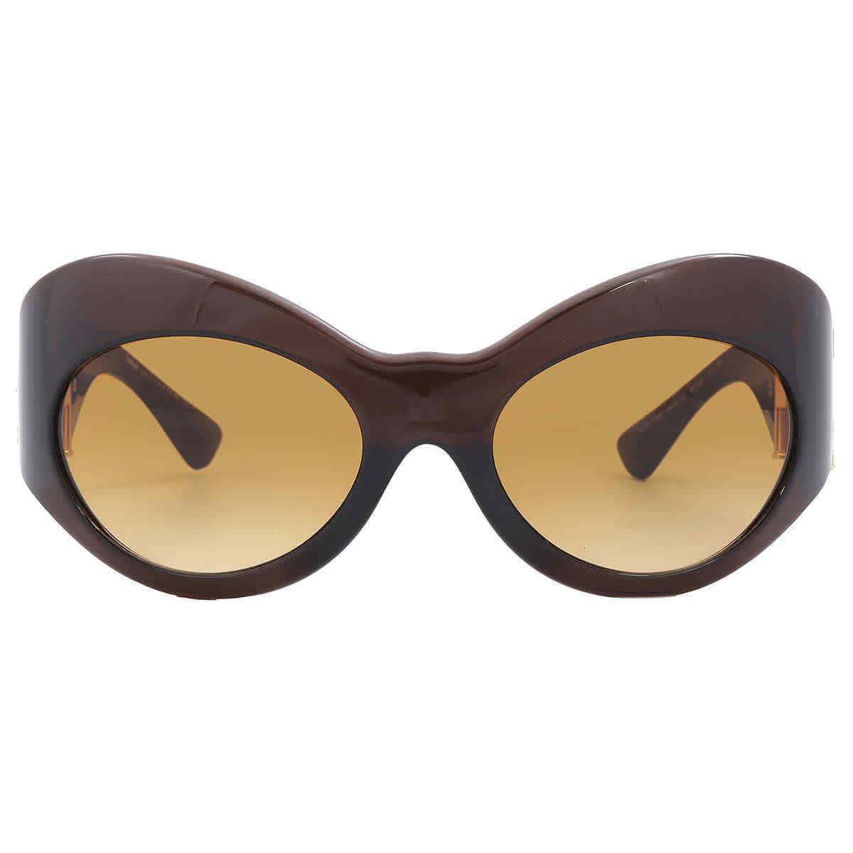 Versace Yellow Gradient Brown Irregular Ladies Sunglasses VE4462 54462L 58