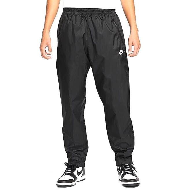 Nike Men`s Windrunner Woven Lined Pants Tapered Leg Black Size S