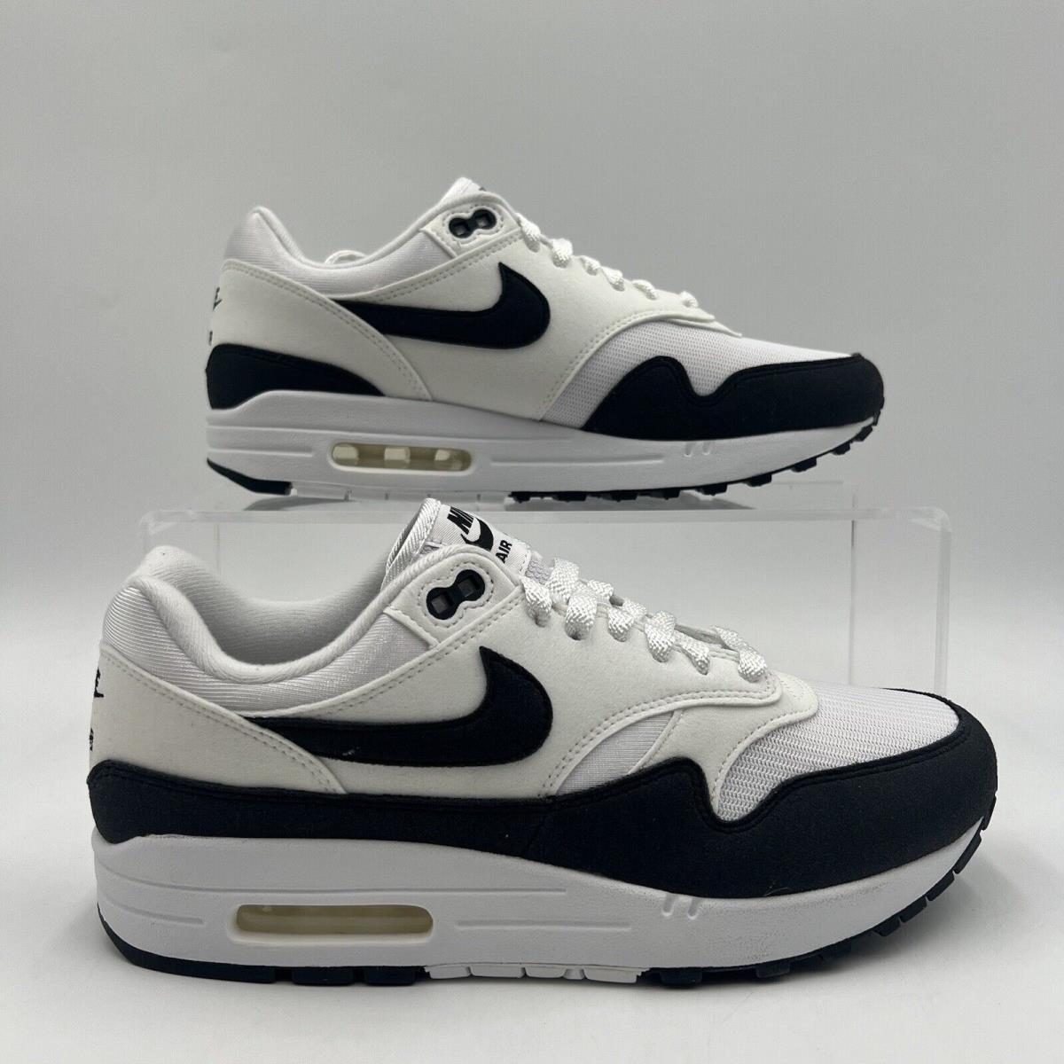 Nike Women`s Sz 9.5 Air Max 1 White Black Summit White Low Sneakers DZ2628 102 - White