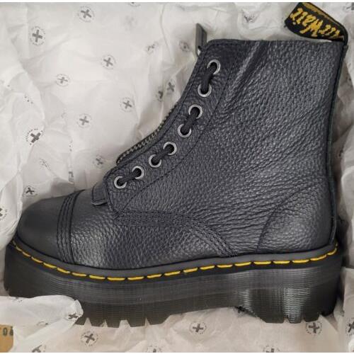 Dr. Martens Sinclair Milled Nappa Leather Platform Boots Shoes Black 22564001
