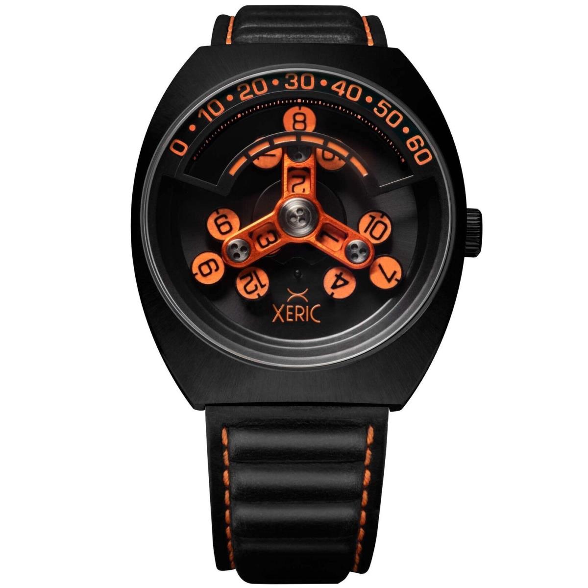 Xeric Scrambler Automatic Wandering Hour Black Orange Watch