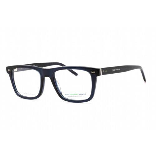 Tommy Hilfiger Men`s Eyeglasses Blue Plastic Rectangular Frame TH 1892 0PJP 00 - Frame: Blue, Lens: