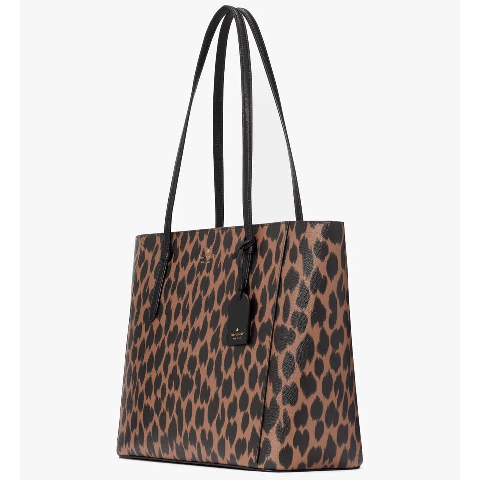 Kate Spade Schuyler Leopard Tote Cheetah KE723 Leopardo Animal Print FS