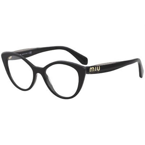 Miu Miu Eyeglasses VMU01R VMU/01R K9T/1O1 Black/top Grey Optical Frame 52mm - Frame: Black