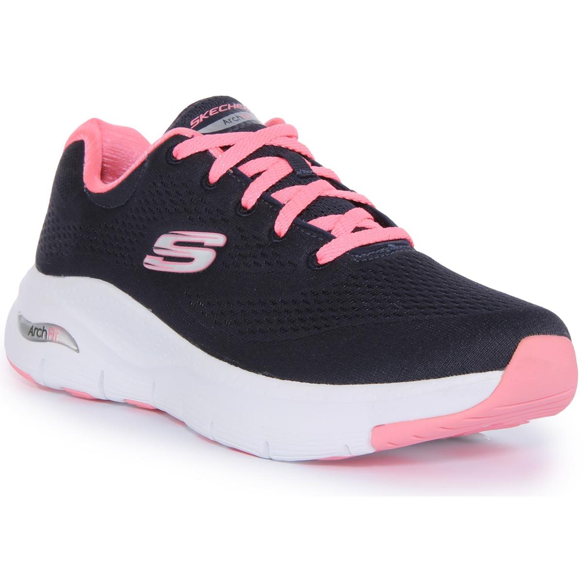 Skechers Arch Fit Podiatrist Certified Shoes Navy Pink Womens US 5 - 10