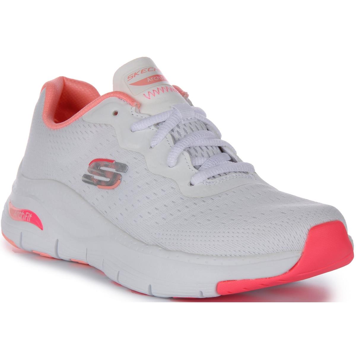 Skechers Arch Fit Infinity Cool Comfort Shoe White Pink Womens US 5 - 10