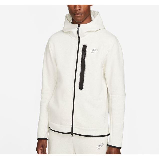 Nike Sportswear Tech Fleece Full Zip Hoodie White/heather DD4688-100 Multi Size