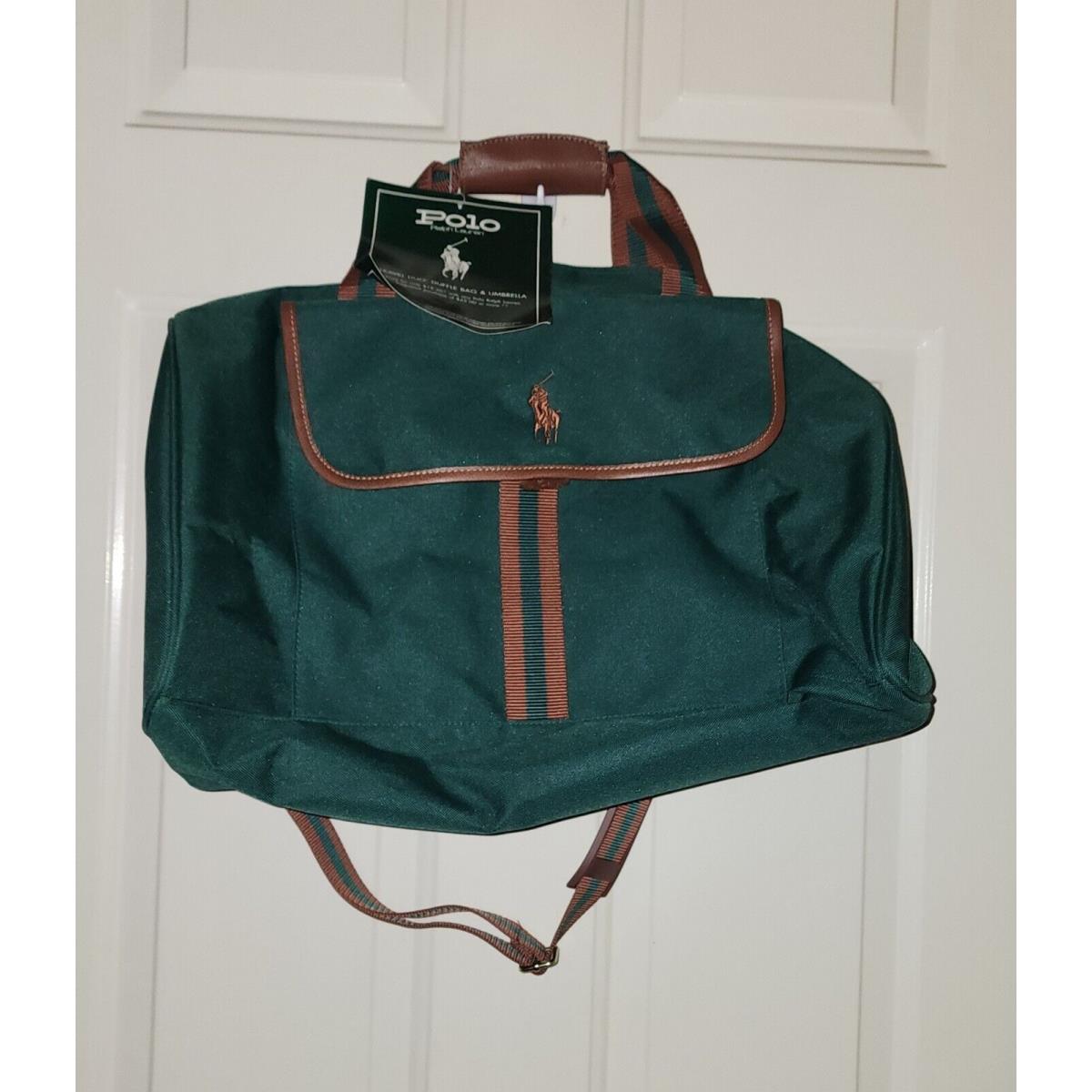 Vintage Polo Ralph Lauren Green and Brown Duffle Bag