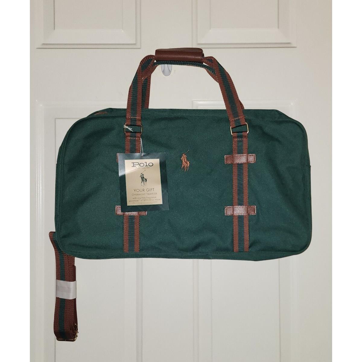 Vintage Polo Ralph Lauren Green and Brown Duffle Bag