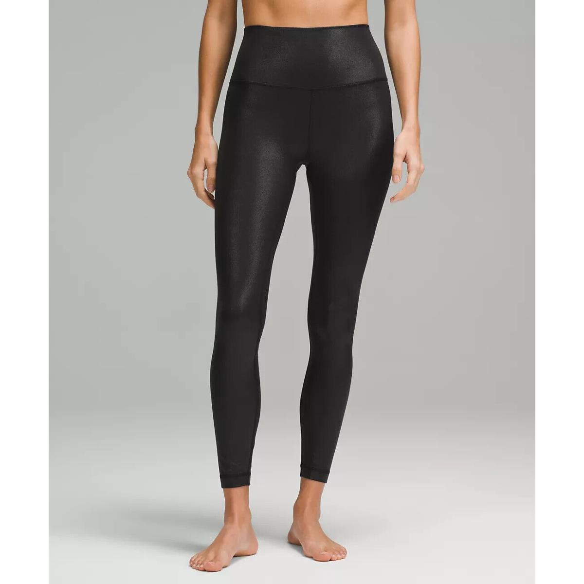 Lululemon Align High-rise Pant 28 Shine Radiate Foil Print Black Size 0 New