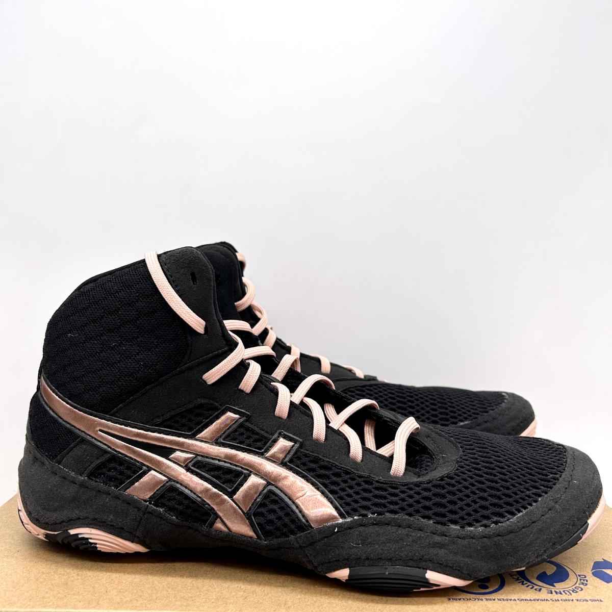 Asics Matblazer Wresting Shoes Black Rose Gold 1082A001-002 Women`s Size 11