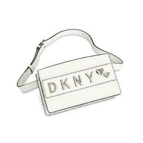 Dkny Smoke Leather Belt Bag White/silver