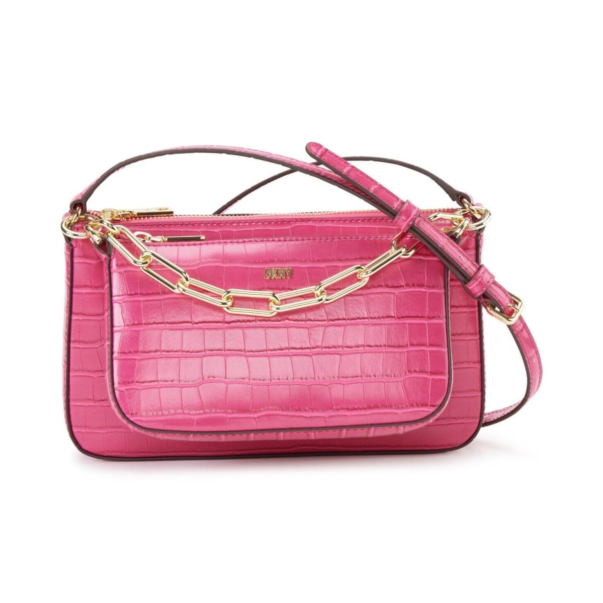 Dkny Lexi Double Crossbody Bag Electic Pink 220038