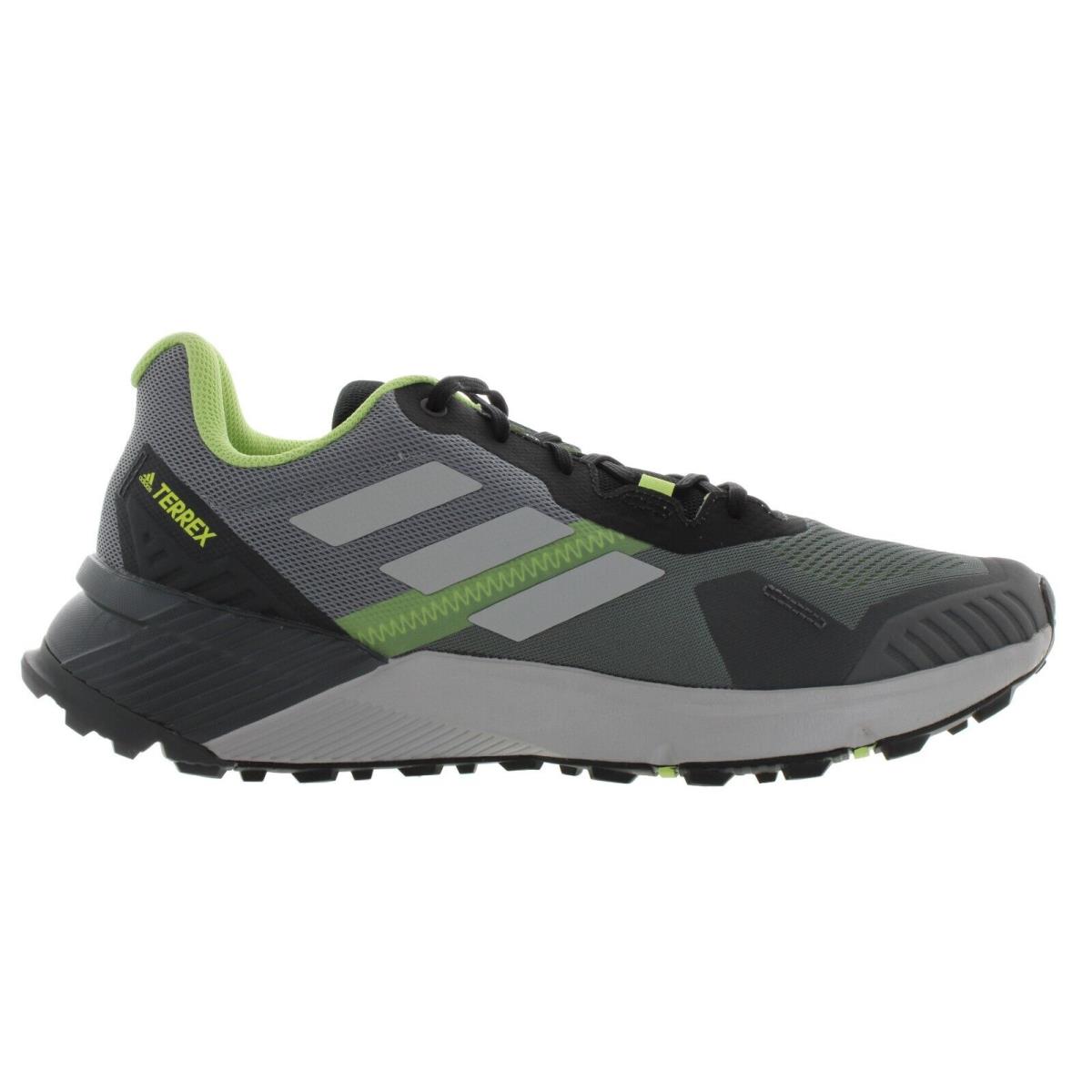 Adidas Men`s Terrex Soulstride Grey - Green Trail Running Shoes Multiple Size - Smoke Grey, Sub Green, Black
