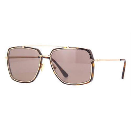 Tom Ford FT0750 52J Sunglasses Havana Rose Gold Frame Brown Lenses 60mm