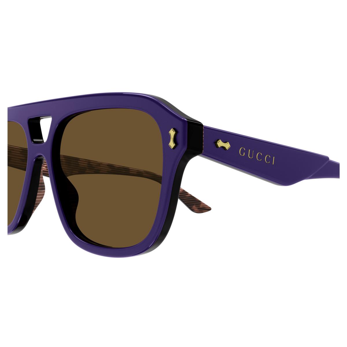 Gucci GG1263S-005 Violet Violet Brown Sunglasses