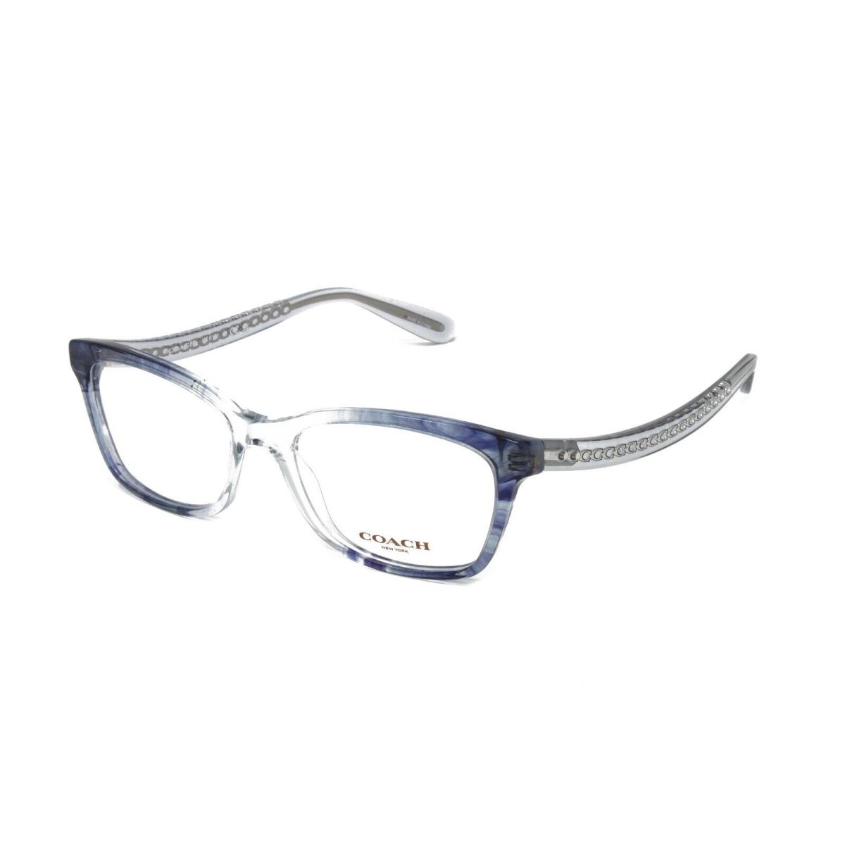 Coach Eyeglasses Women`s Rectangle HC6181 5655 Transparent Blue Ombre 52mm