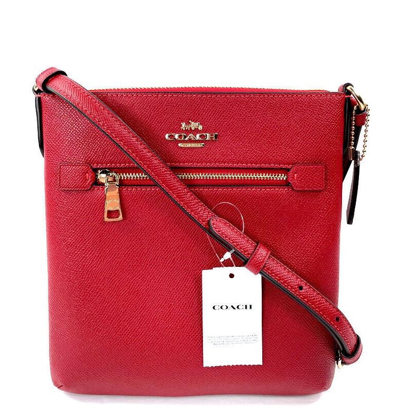 Coach Rowan Leather Mini File Bag Crossbody 1941 Red